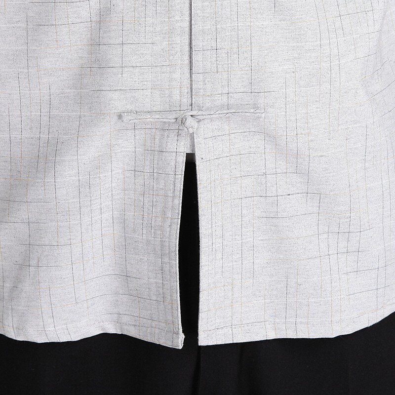 Trends Beige Chinese Men's Linen Classic Kung Fu Shirt Chinese Button Costume Tang Suit Size S M L XL XXL XXXL 2602