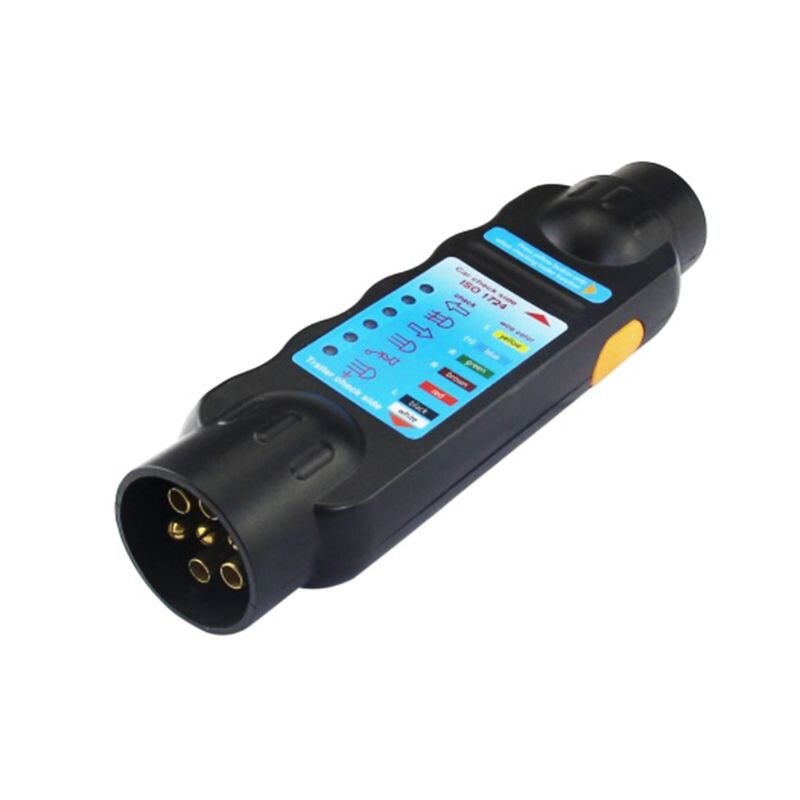 Testeur de prises de courant durables pour remorque de voiture, 12V, 7 broches, Circuit d'éclairage, outil de Test pour européen