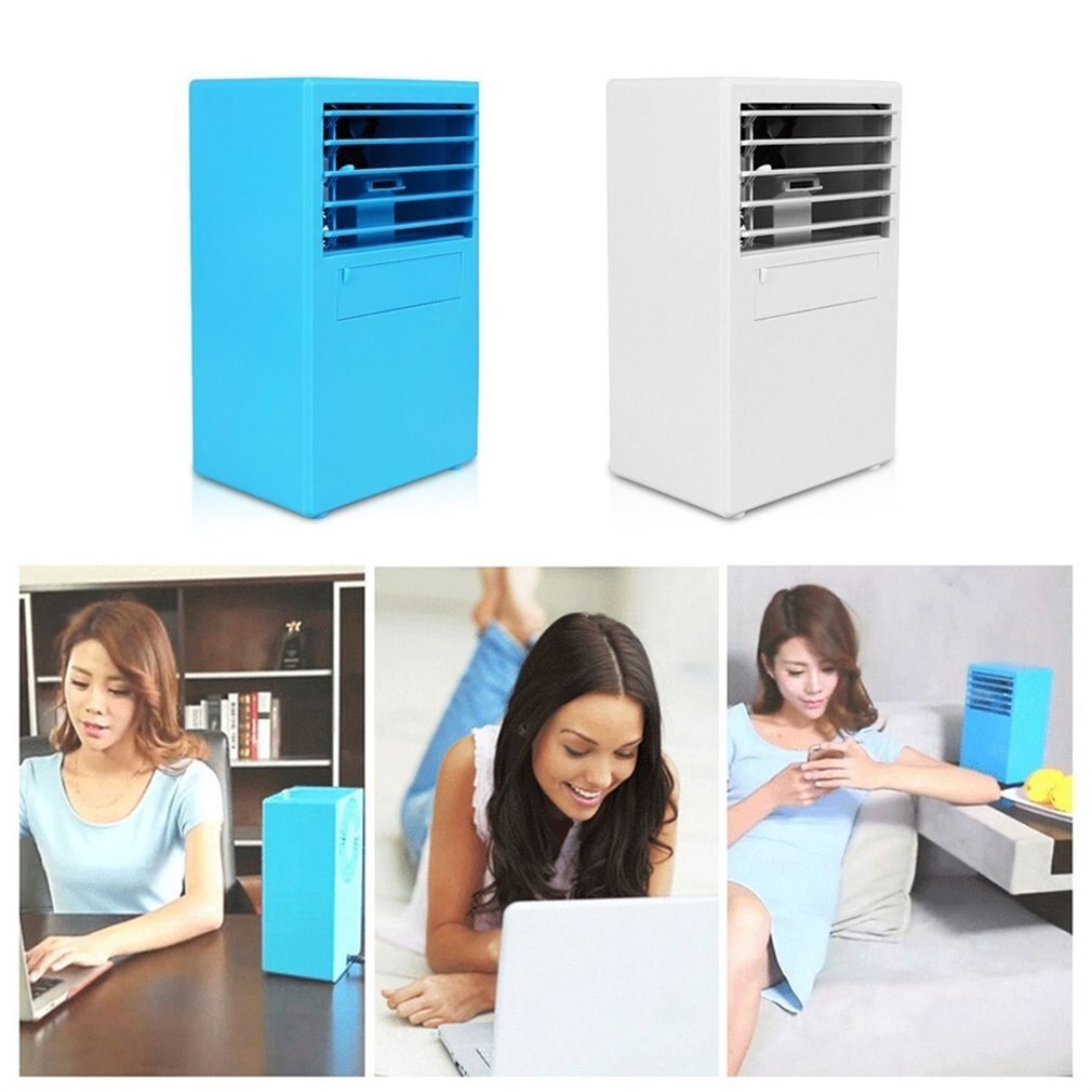 Multifunctional Table Desk Air Conditioner Humidifier Small Home Office Bladeless Fan Quiet Personal Moisturizing Air Cooler