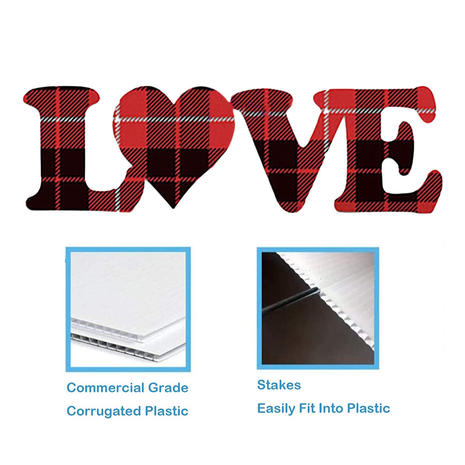 Valentijnsdag Decoratie Kaart Met Stakes, Outdoor Tuin, Tuin, Tuin Huishouden