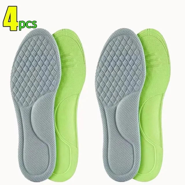 16/2pcs Memory Foam Nano Insoles Unisex Soft Sweat-Absorbing Shoe Sole Insert Paddings Women Men Orthopedic Sports Cushion: zwart / 11