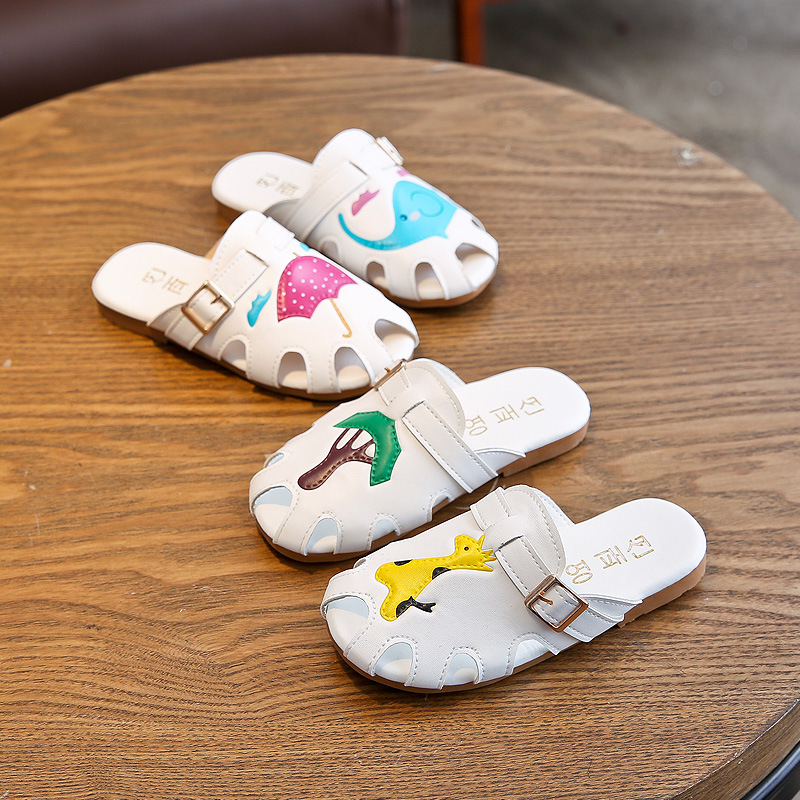 Skoex Children Shoes Girls Cartoon Slippers Soft Bottom Anti-slippery Home Shoes Kids Outdoor Beach Sandals Slippers