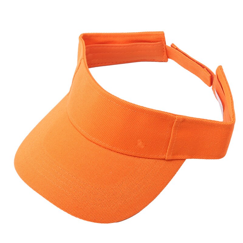 Sommer mænd kvinder solide hatte udendørs sport solskærm hat hat kvindelige rejser golf vandring camping hatte: Orange