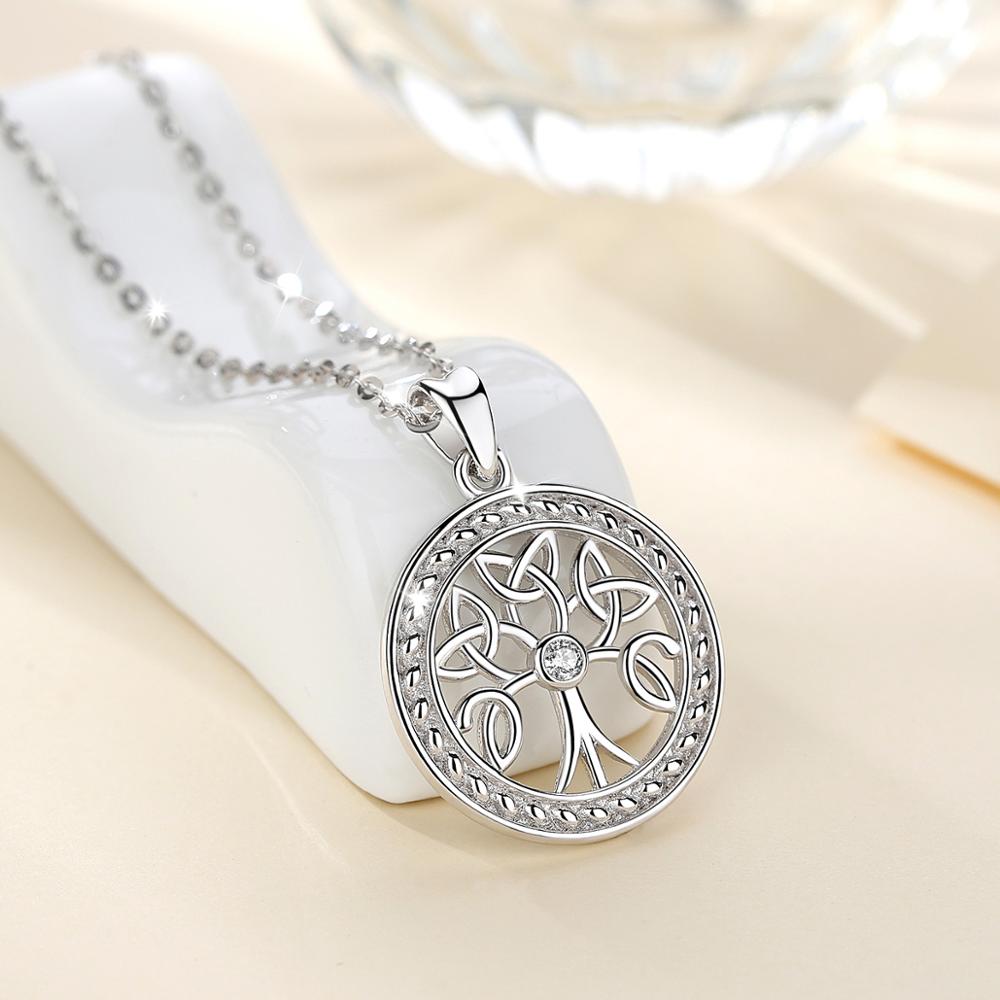 Eudora Genuine 925 Sterling Silver Tree of life Pendant Necklace with CZ Jewelry for Women Trendy Jewelry with box D110
