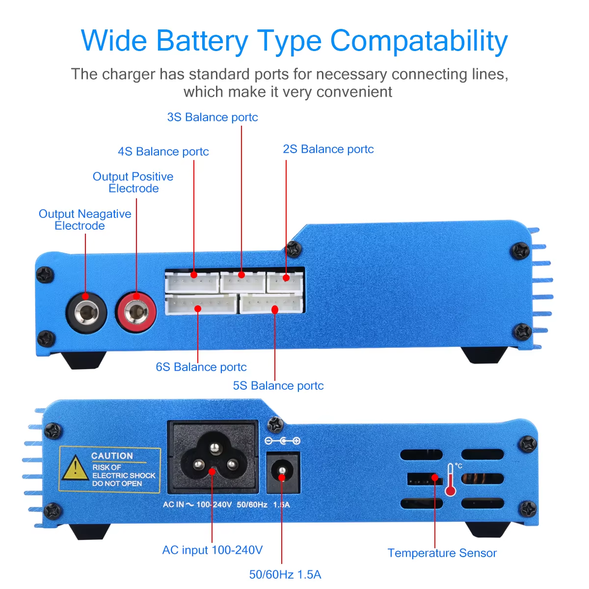 HTRC iMAX B6 AC RC Battery Charger 80W B6AC 6A Balance Charger Digital LCD Screen Li-ion LiFe Nimh Nicd PB Lipo Battery Charger