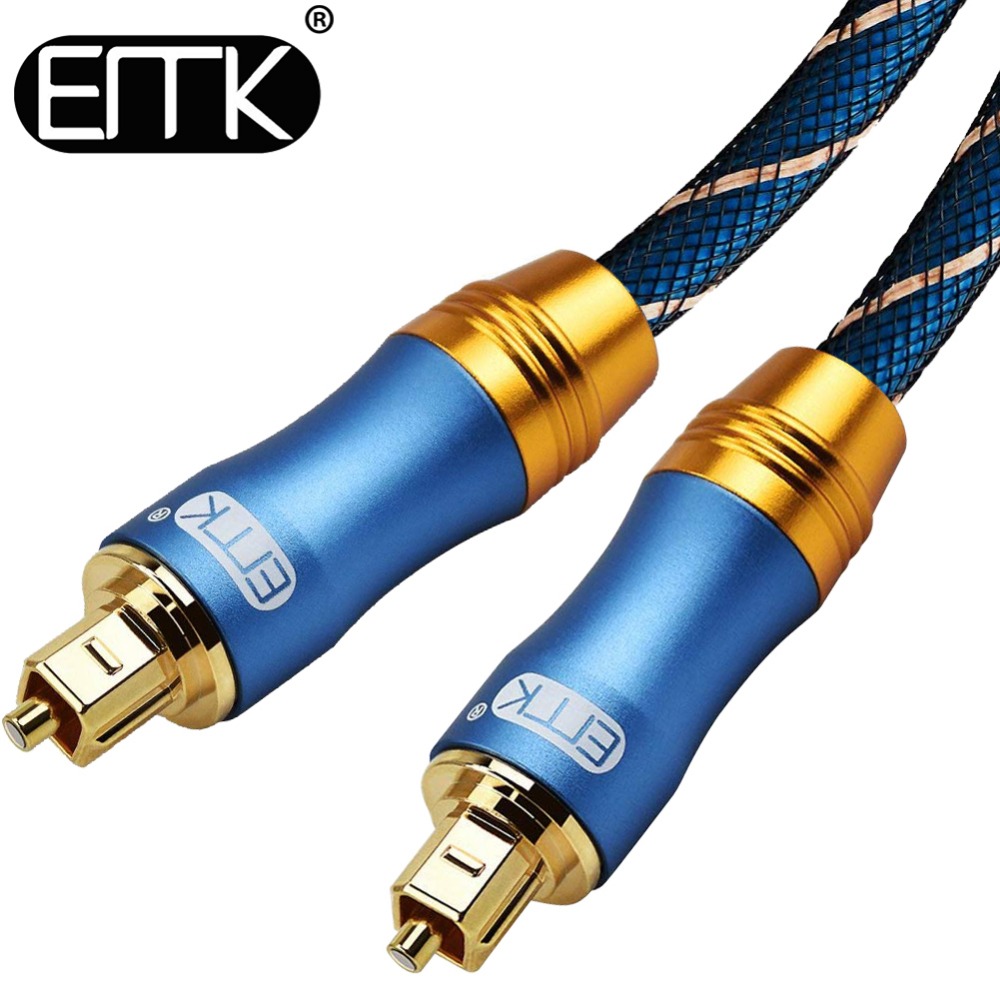 EMK 5.1 cavo Audio ottico digitale Toslink cavo Audio in fibra ottica 1m 2m 3m 10m 15m per Hi-Fi DVD TV