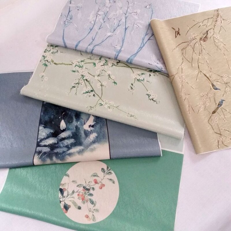 35*50cm Imitation Silk Chinese Style Pattern Fabric Cloth For Sewing Material DIY Bag Craft Material Fabric Textile Patchwork