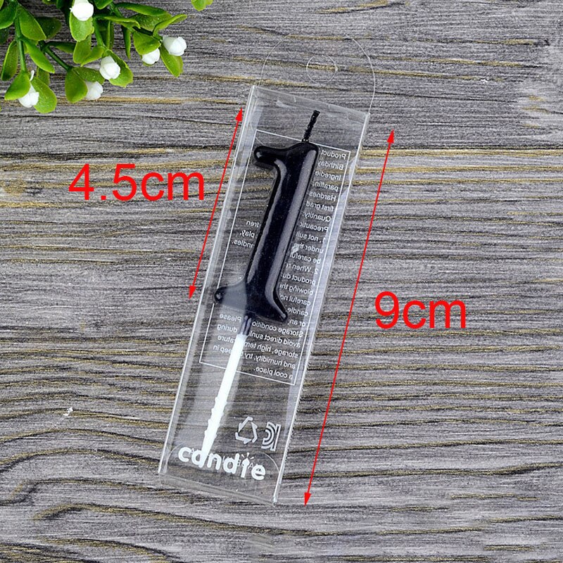 1 2 3 4 5 6 7 8 9 0 Velas de cumpleaños de color negro Velas de cumpleaños para niños para suministros de de pastel Decoración Velas de pastel