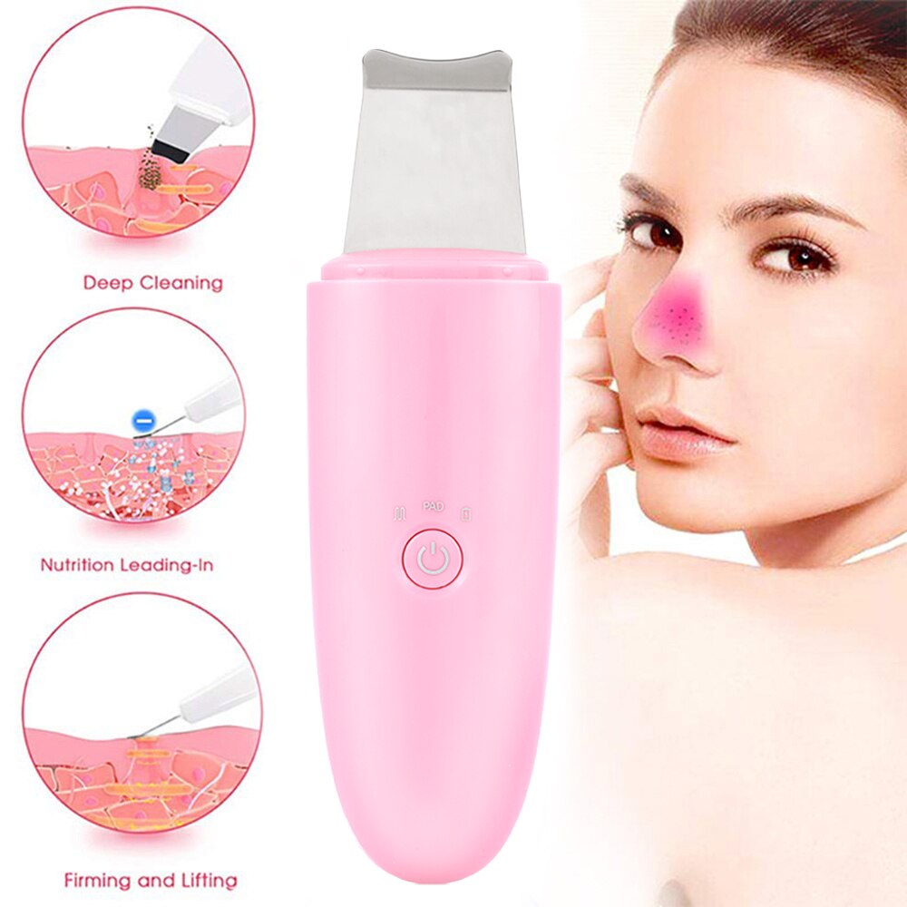 Ultrasonic Exfoliating Machine Blackhead Remover Face Peeling Tools Face Cleaner Skin Scrubber Facial Massage Beauty Instrument