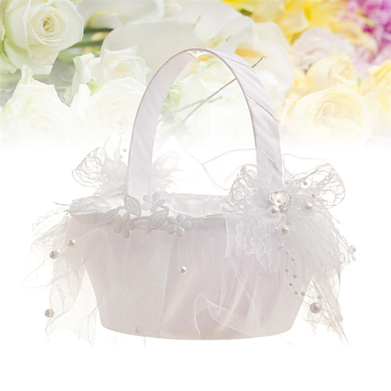 1pc bryllupskurv brude fest rhinestone blonder kurv til fødselsdag ceremoni brude baby shower dekorere