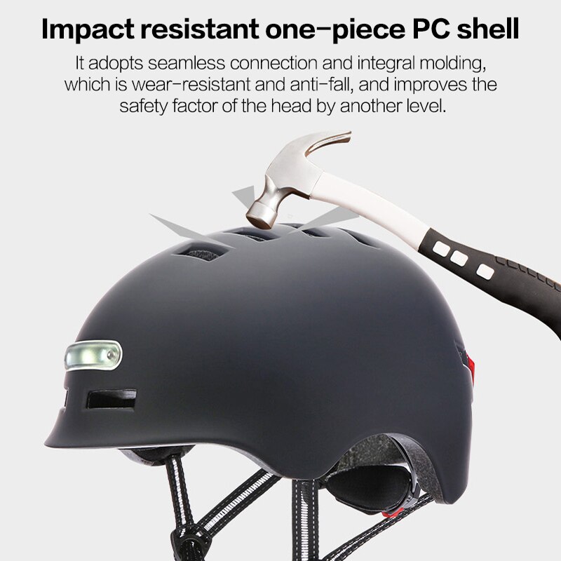 Cycling Bicycle Helmet Bikes Helmets Safe Kids Adults Integrally-mold LED Lighting Reflective EPS+PC Safety Bikes LED Helmets