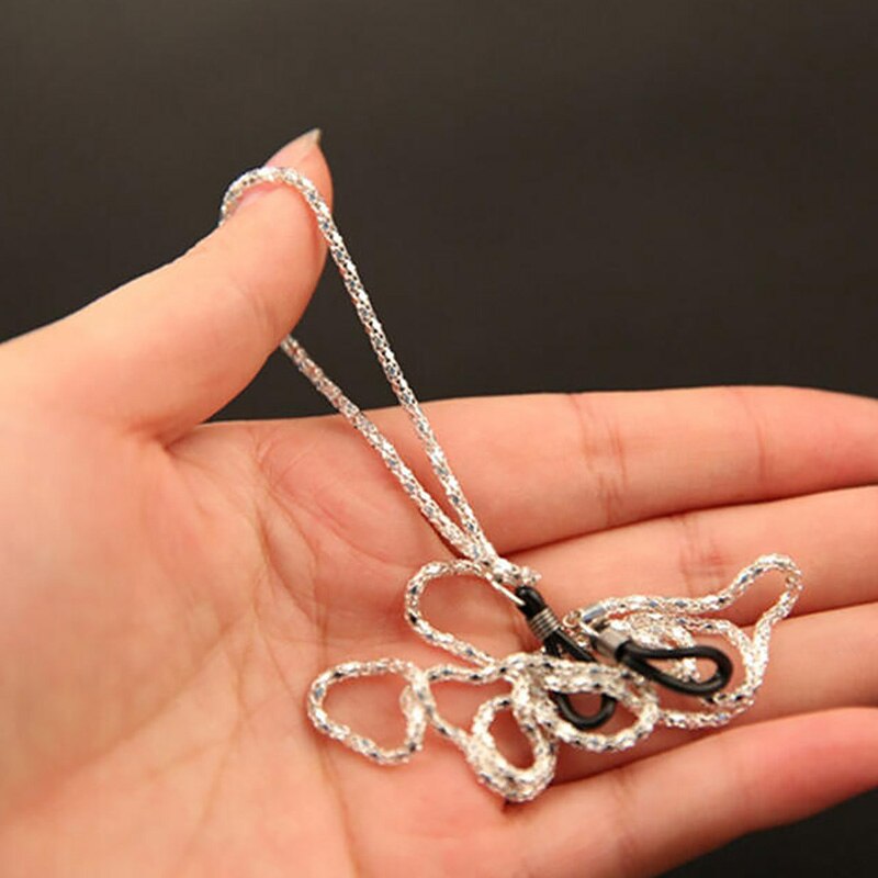 Lunettes de soleil à perles blanches pour hommes et femmes, 1 pièce, corde de support de cordon de chaîne pour lunettes de lecture: A-1