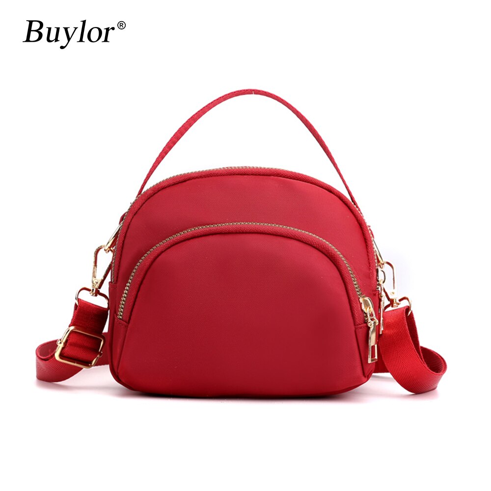 Buylor Shoulder Bag Polyester Crossbody Bag Messenger MINI Capacity Waterproof Purse Cloth Handbag: red