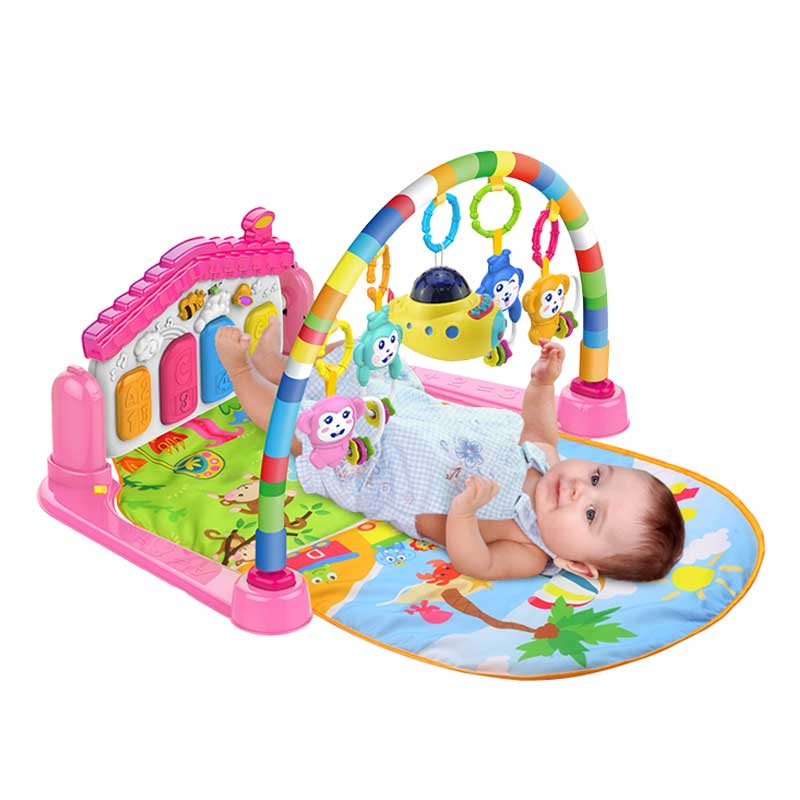 #39 leksak baby pussel aktivitet spel djur mjuk crawl musik piano lekmatta tidig pedagogisk golv gym leksak för barn