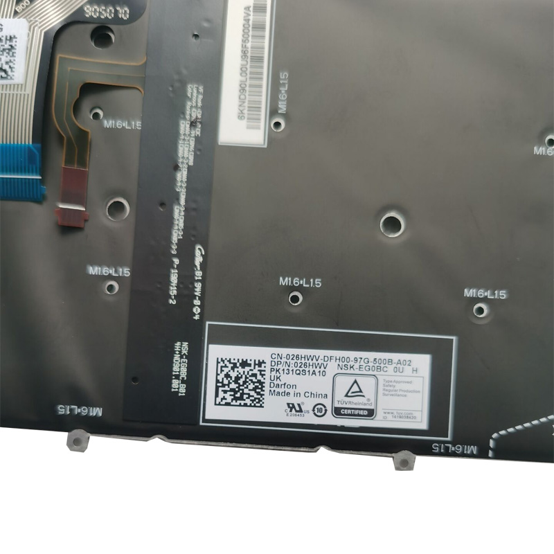 UK/Spanish/SP Laptop Keyboard For DELL XPS 13 9365 P71G 0WPCF9 WPCF9 NSK-EG0BC With Backlight