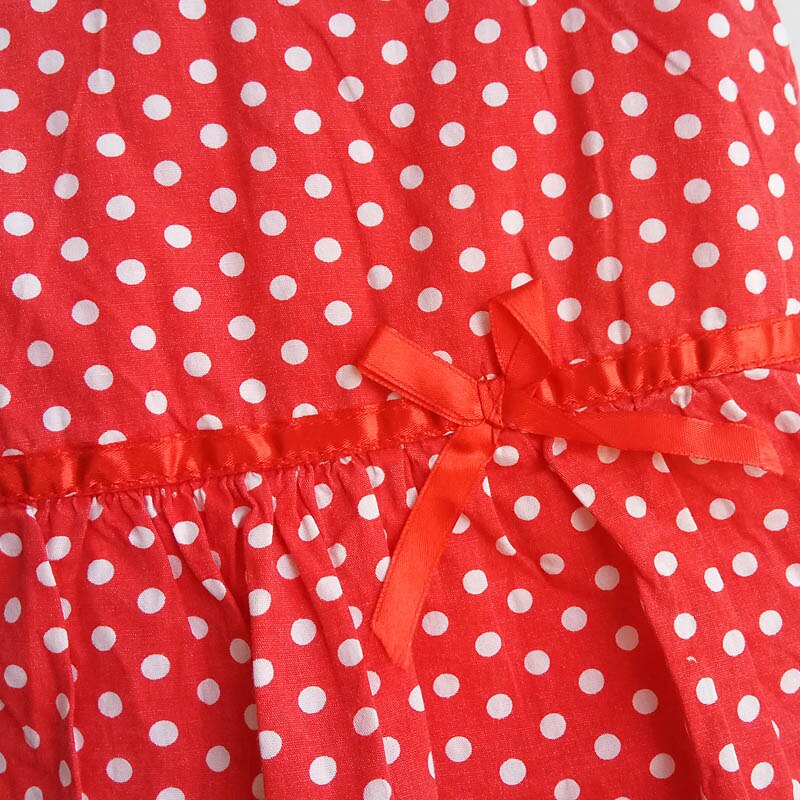 Abito estivo per bambina abito in cotone con scollo a v a pois New Fashion Kids Birthday Party Cake Dress abito da spiaggia per 2-7 anni