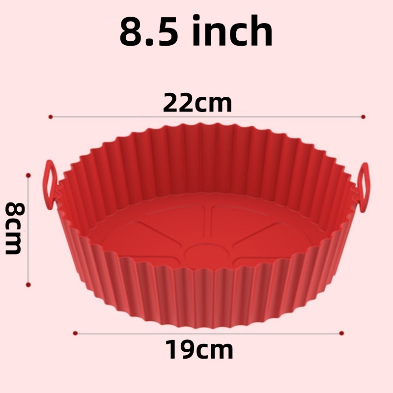 Plateau de cuisson de four réutilisable, friteuse à Air, moule rond en Silicone, Pizza poulet frit, panier en Silicone, poêle antiadhésive, accessoires de cuisson: MULTI