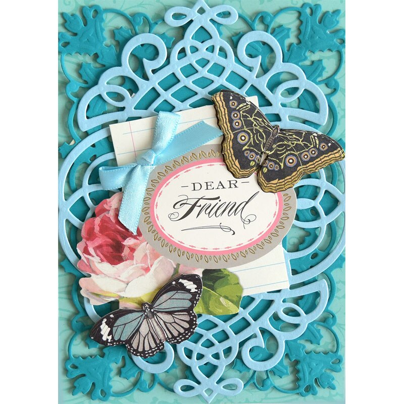 Festooned Retro Rectangle Frames Fancy Edges Christmas Border Metal Cutting Dies for DIY Scrapbooking Cards Crafts Dies