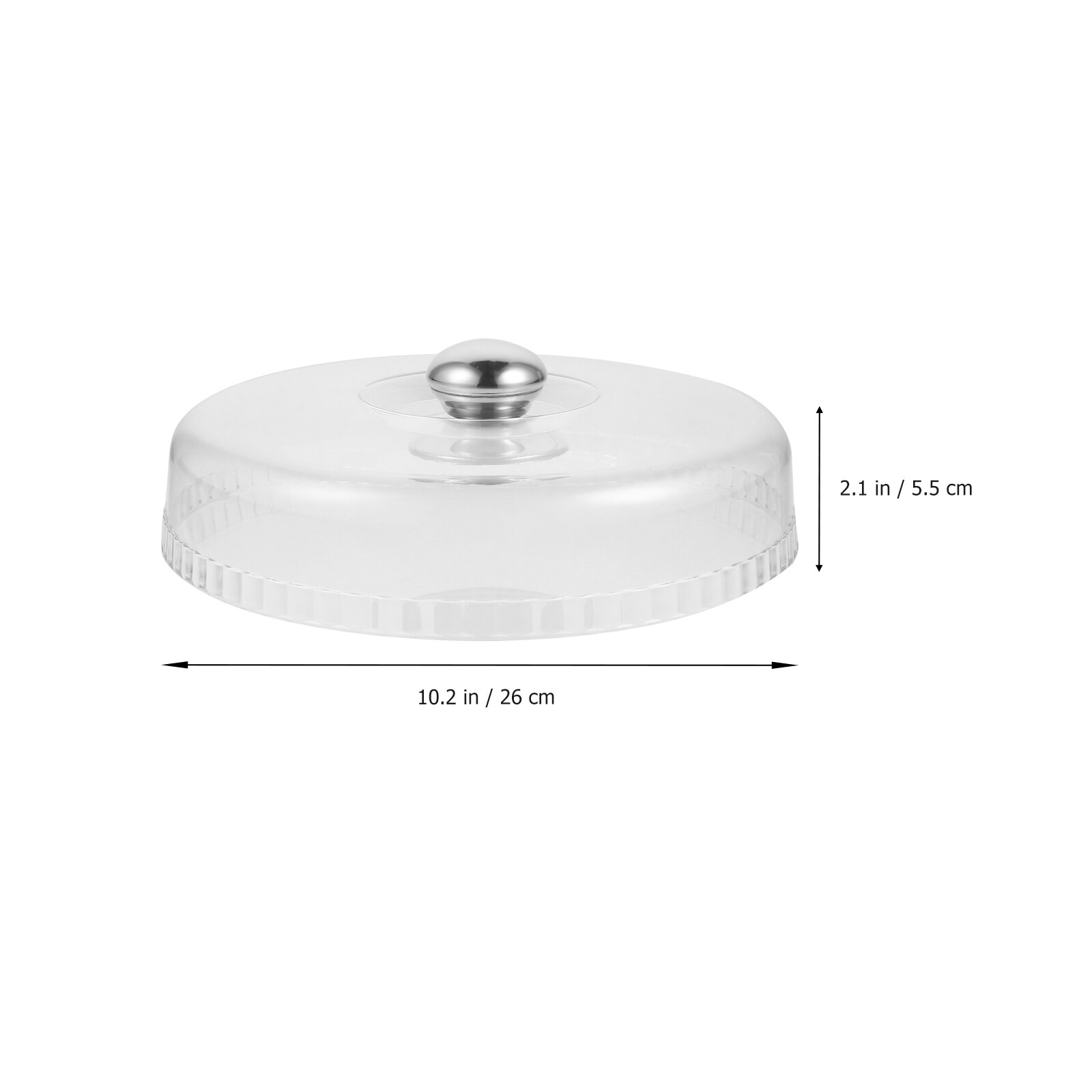 1Pc Cake Cover Transparent Dessert Lid Cake Stand Cover Bakery Dust Cover Pastry Tray Cover Acrylic Cake Trial Dust Cover: 26x5cm