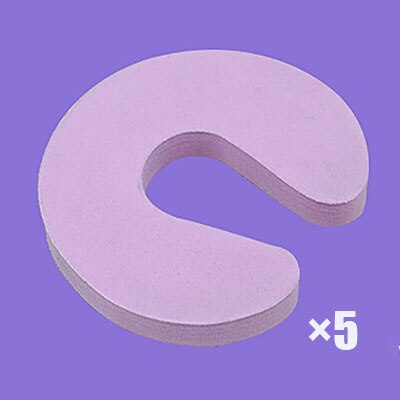 Tope de puerta de espuma para bebé, protectores de seguridad para niño, accesorios de seguridad para el hogar, 5/10 Uds.: 5 pcs pink