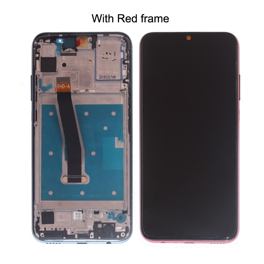 Oryginalny dla Huawei Honor 10i HRY-LX1T wyświetlacz LCD ekran dotykowy Digitizer naprawa części dla Honor 10 i ekran LCD Dsiplay: z czerwony rama