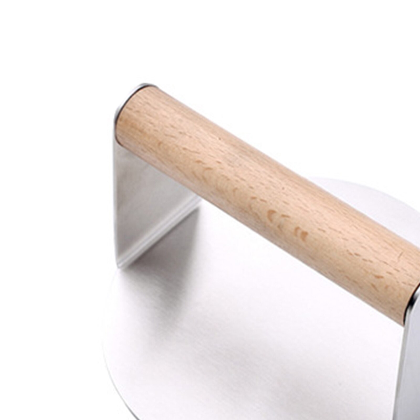 Hamburger Patty Maker 304 Stainless Steel Kitchen Burger Pressing Manual Grill Press Smasher With Wood Handle