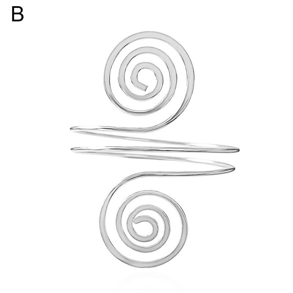 Bohemian Butterfly Leaf Charm Upper Bracelet Arm Chain Metal Hollow Out Geometric Pattern Retro Arm Cuff Bangle Body Bracelets: B