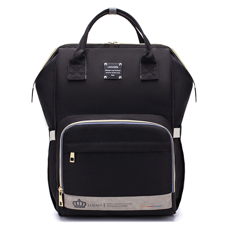 Lequeen-Bolsa de pañales para bebé, mochila de viaje, bolsa de lactancia, portátil, multicolor: type d