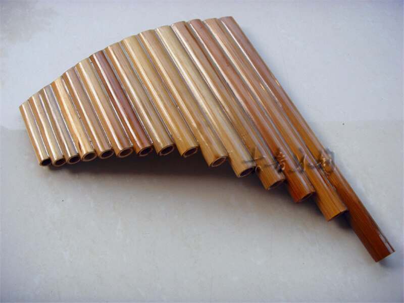 Panflute 15 rør bambus blæseinstrument instrumentpanel g nøgle flauta xiao håndlavet dizi folkemusikinstrumenter