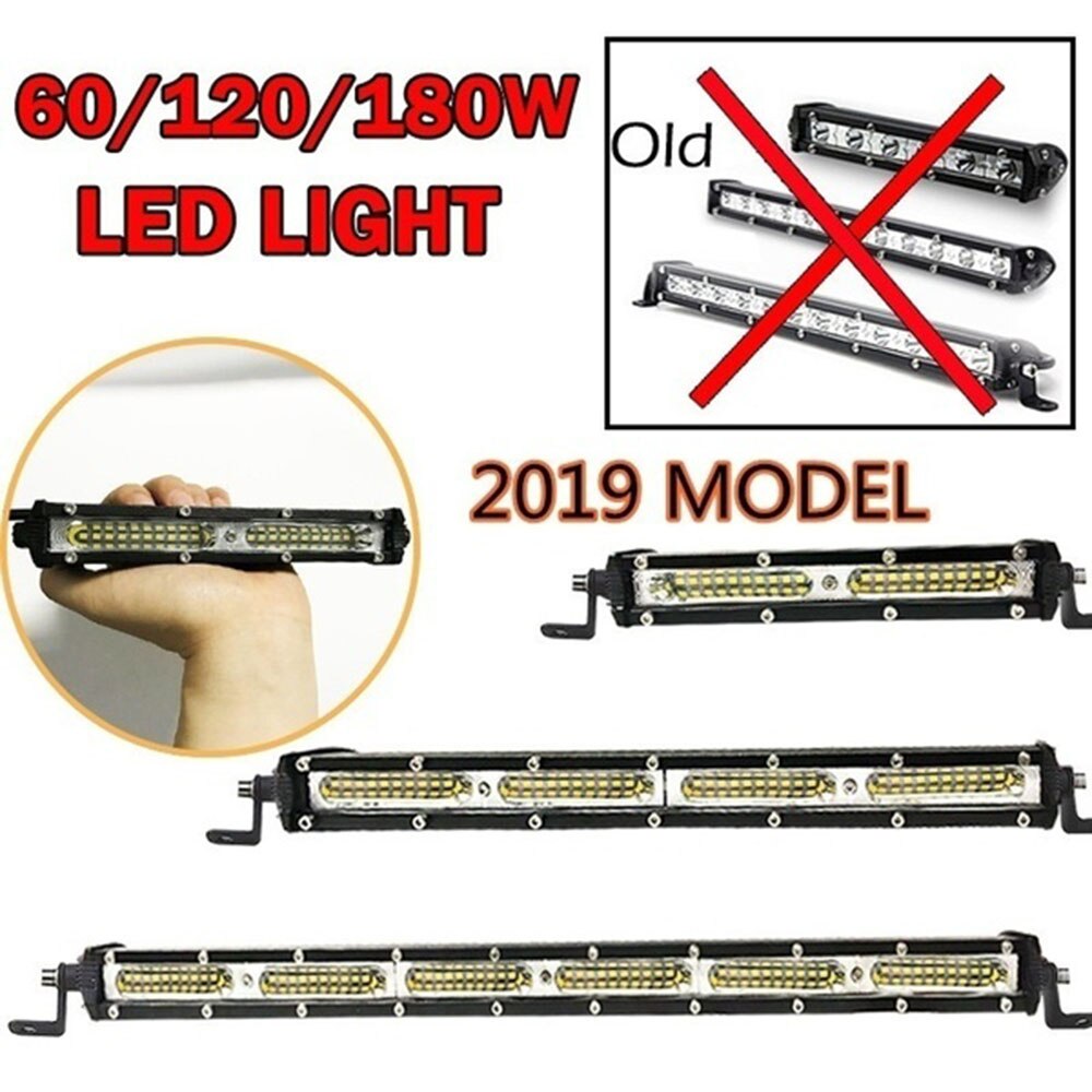 7/13/19 inch 60 W/120 W/180 W LED Light Bar Spotlight Zoeklicht voor tractor Auto Motorfiets Oprit Lamp Worklight