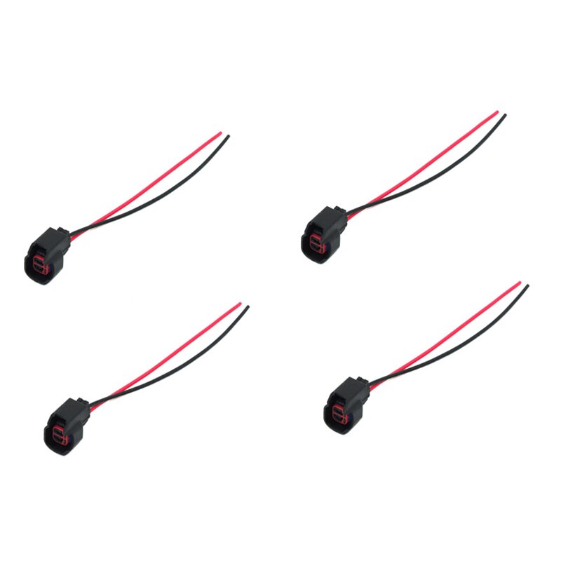 For Chevrolet Ford Mazda Volvo Dodge Mitsubishi Jeep Hyundai Suzuki Fuel Injector Harness Connector Pigtail Wire Cable Plug: 4 piece