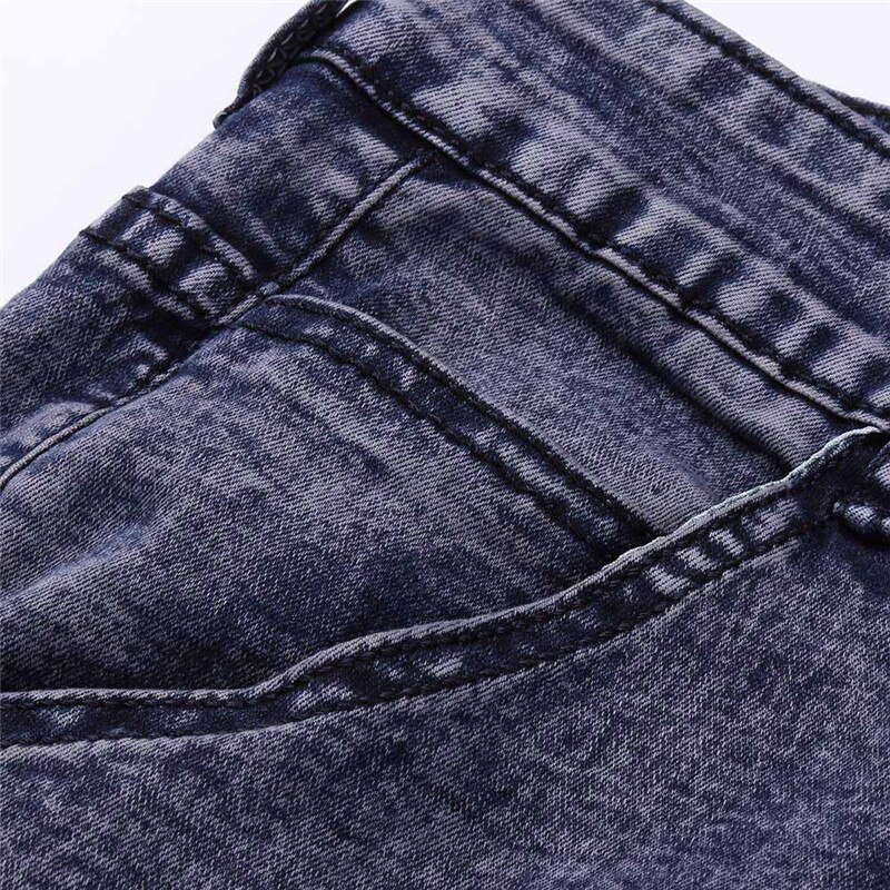 Heren Jeans Denim Pocket Broek Zomer Herfst Dunne Slanke Regular Fit Straight Jeans Elasticiteit Rekbare Mannelijke Mode grote maten