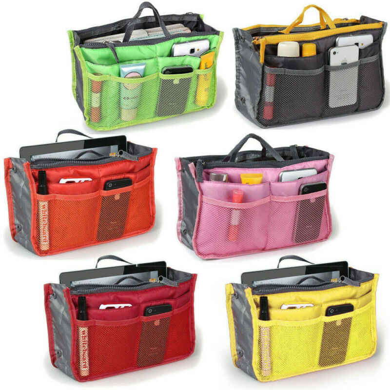 Handtas Organizer Insert Liner Rits Reistas Cosmetische Zakken Organisator Grote Portemonnee Dames Cosmetische
