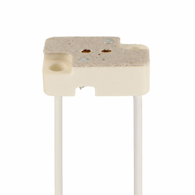 5pcs Ceramic MR16/GU5.3 Lamp Base Lampholders Socket LED Bulb Halogen Light Lamp Holder Connector Wire 110-240V