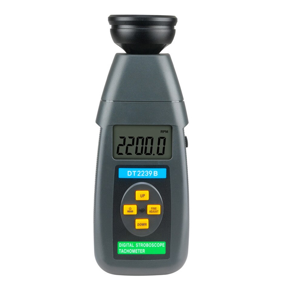 DT2239B Strobe Speedometer Stroboscope Tachometer Non-Contact Photoelectric Revolution LCD