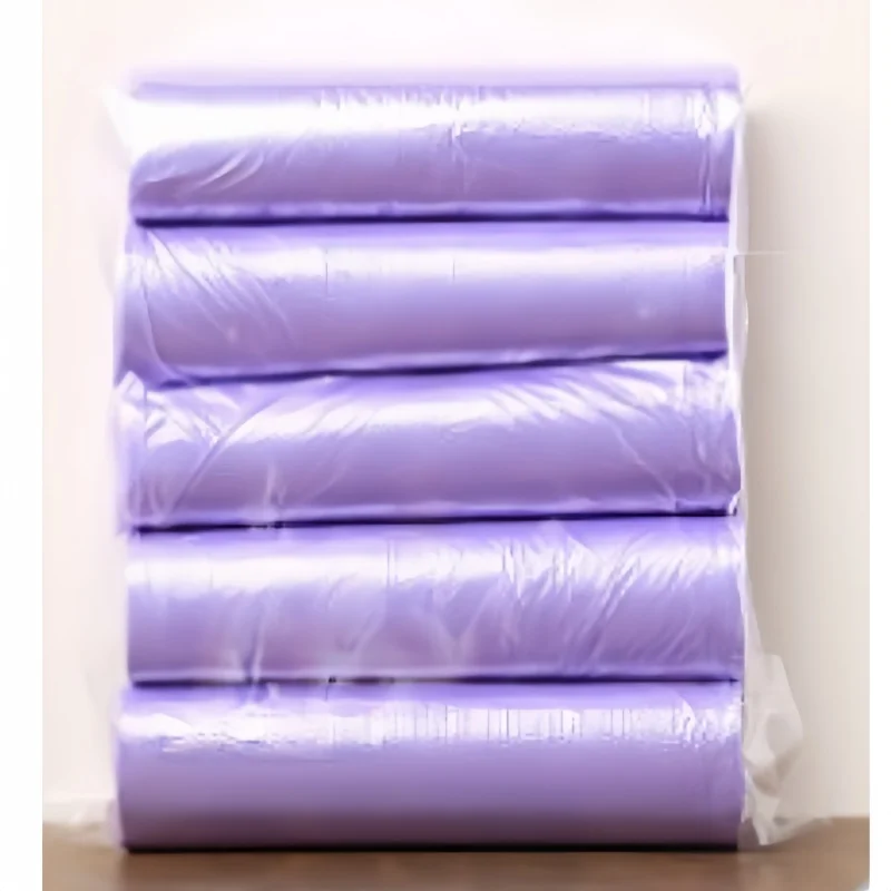 100/500 stuks huishoudelijke wegwerp vuilniszakken voor in de keuken, vuilniszakken voor in de prullenbak, met platte bovenkant voor extra privacy.: Paars / 30 stuks