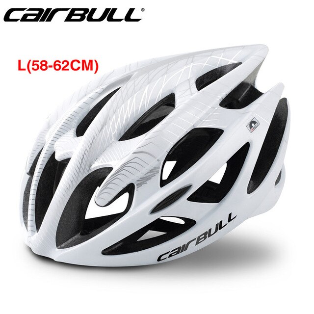 Radfahren Helm Superlight Rennrad Fahrrad Helm Atmungs MTB Berg Cascos Ciclismo 5 farben M L Größe: Weiß L