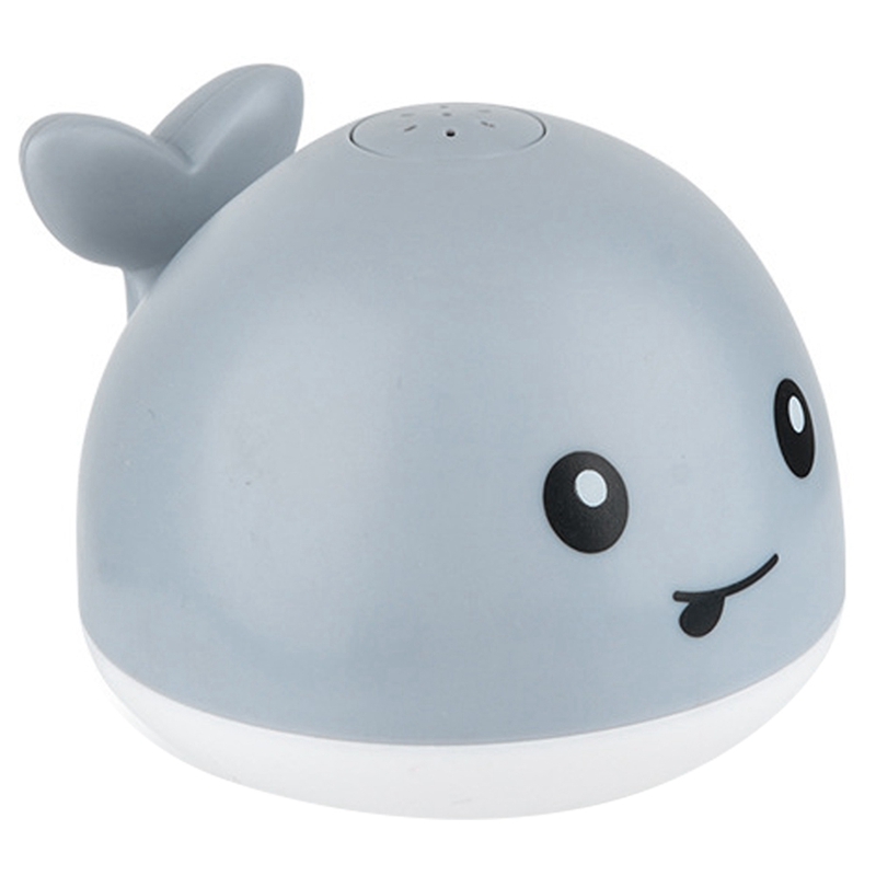 Baby Shower Speelgoed Elektrische Inductie Water Jet Bal Walvis Lichtgevende Bad Speelgoed Waterdicht Plezier Bad Speelgoed: gray