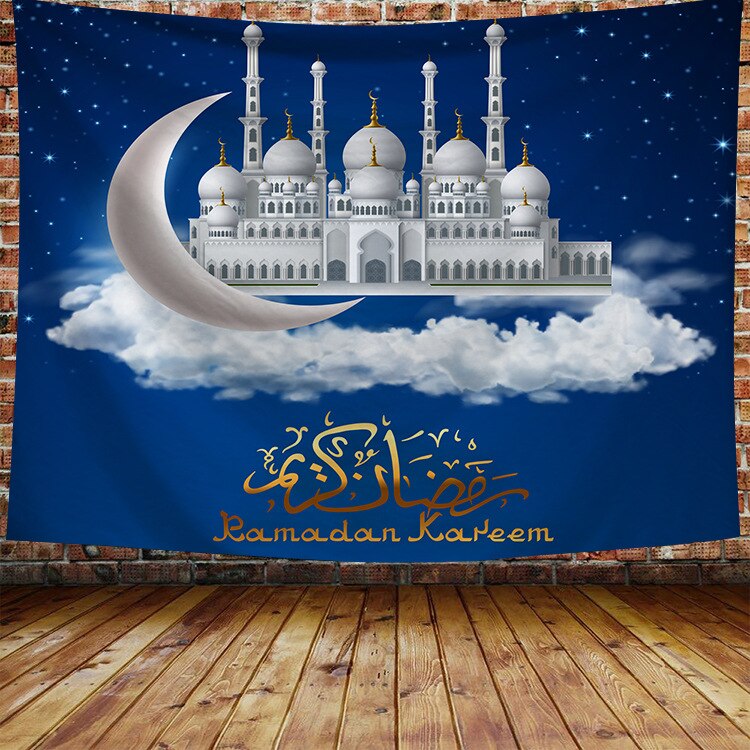 Islamitische ramadan wandtapijt kamerdecoratie achtergrond doek muur huisdecoratie hangend wandtapijt thuis muurschildering strandlaken stijl