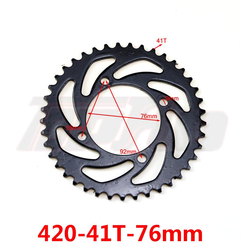 Motorcycle 37T/41T/46T 420/428/520 Chains Sprockets Rear Sprocket Cog For 110/125/140cc ATV Quad Dirt Pit Bike