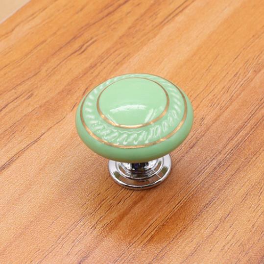Ceramic Dresser Knob Drawer Pulls Handles Colorful Cabinet Knobs / Kitchen Furniture Hardware Green Red Blue Yellow Black White: F