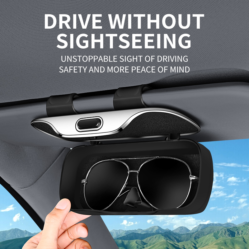 Auto Brillendoos Draagbare Auto Zonnebril Houder In De Auto Rijden Bril Houder Brillenkoker Zonneklep Auto Lenzen Houder
