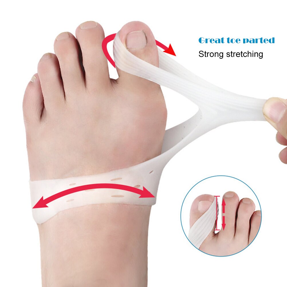 2 Pcs Teen Separator Hallux Valgus Teen Correctie Apparaat Teen Straightener Crooked Teen Hallux Aanpassing Correctie Voet Care Tool