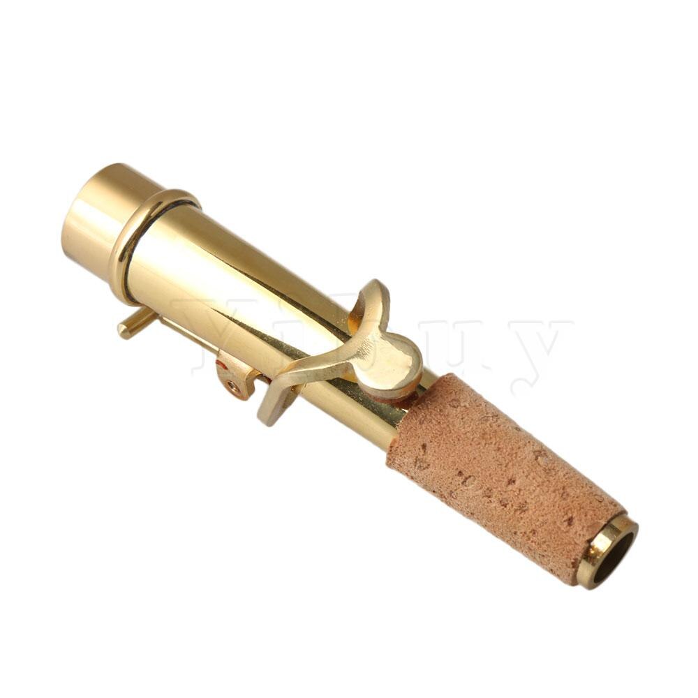 Yibuy saxofoon accessoires saxofoonhalsset met gebogen hals en rechte hals voor sopraansaxofoon, pakket  of 2