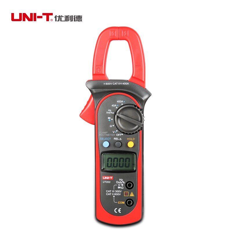 UNI-T UT203 UT204 UT204A Digital Handheld Multímetro Da Braçadeira Tester Medidor DMM CE AC DC Volts Amp