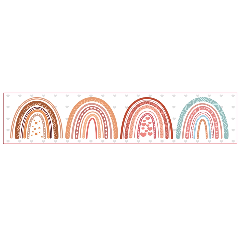 20M Simply Stylish Boho Rainbow Bulletin Board Borders Rainbow Straight Borders Classroom or Home School Decoration: Default Title