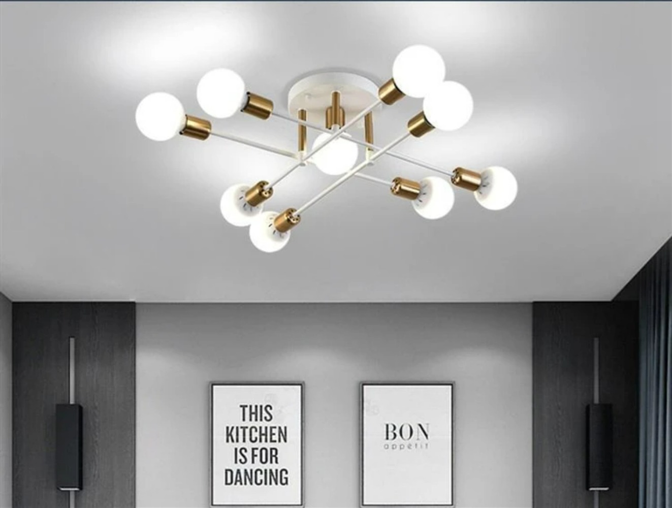 Moderne taklampe til stue, soverom, spisestue, korridor, hjemmedekorasjon, pendellampe, nattbelysning