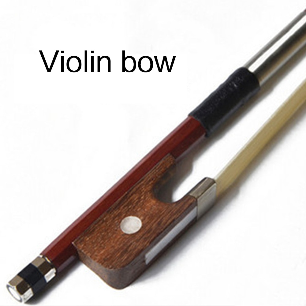 1/8 Strijkstok Voor Akoestische Viool Fiddle En 1/4 Rood Sandelhout + Witte Paardenstaart Boog Voor Student Beginner