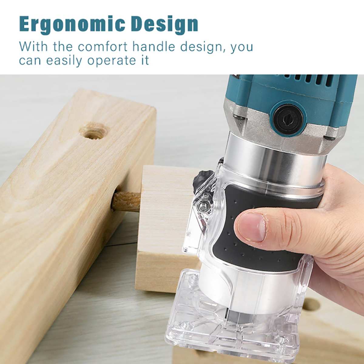 800W 35000RPM Wood Electric Hand Trimmer Woodworking Engraving Slotting Trimming Hand Carving Machine Wood Router Joiners Set