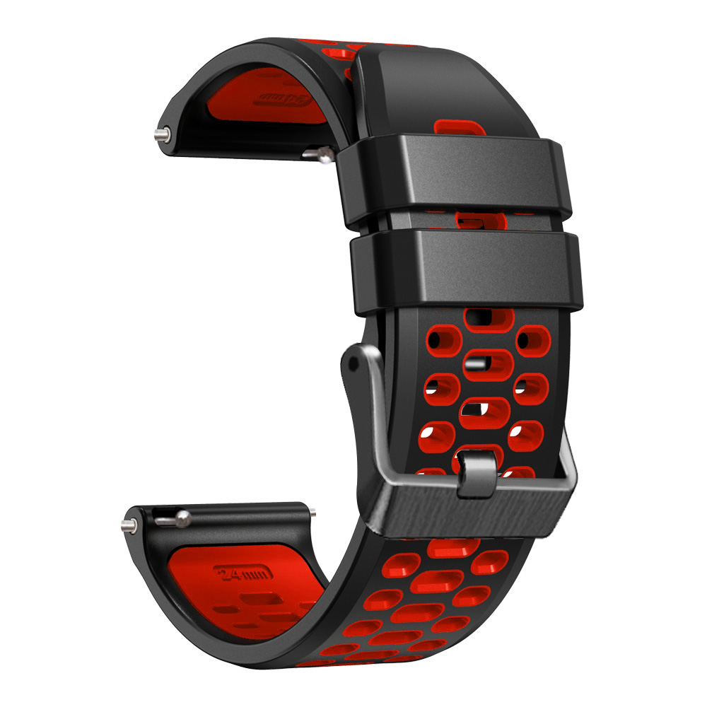 Correa de silicona de 24mm para TicWatch Pro 5, accesorios de repuesto para pulsera TicWatch Pro 5: Rojo